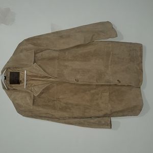 Size L Women's St. John's Bay Tan Leather Lightweight Coat